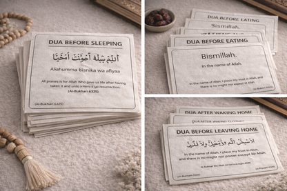 12 Daily Duas for Every Home – English Sticker Set